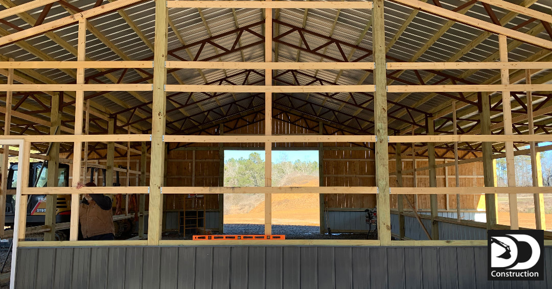 Pole Barn Construction by DD Construction, LLC in Alabama. Serving Alabama, Tennessee, Georgia and Mississippi